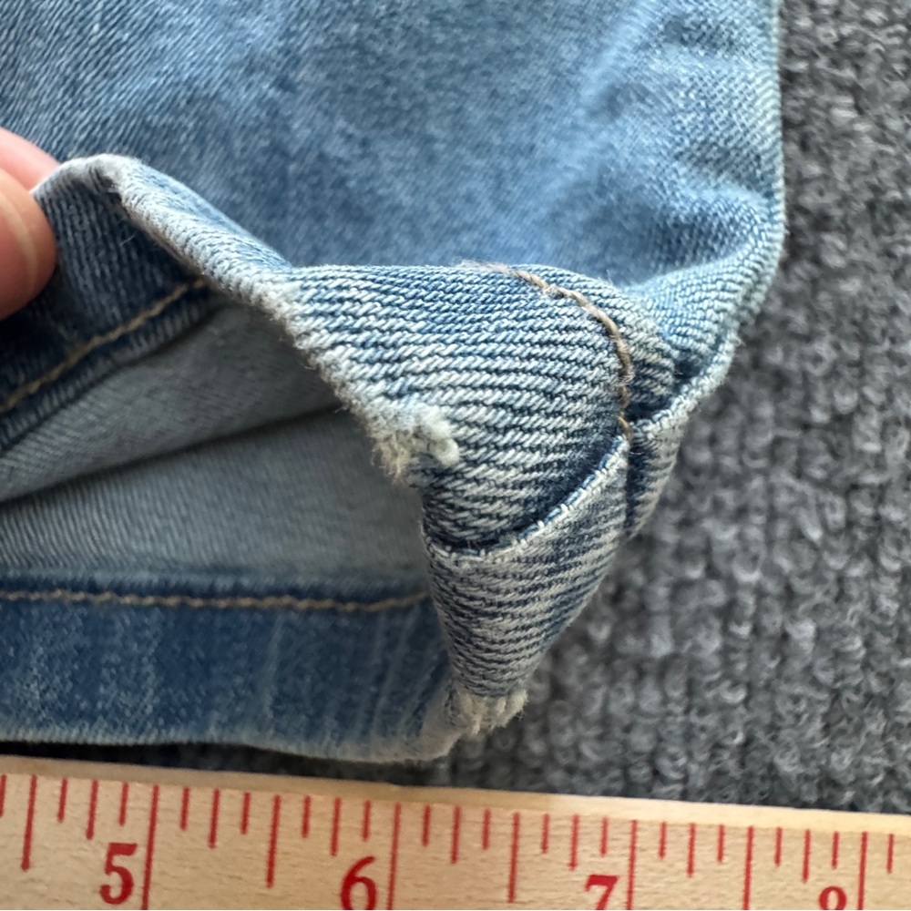 Wrangler Low Rise Straight Leg Jeans 13/14x34 Light Wash Western Stretch Denim - Picture 16 of 16